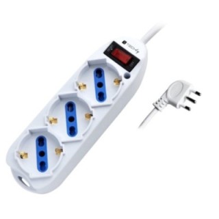 Multipresa 3 Posti Italiana Bipasso / Schuko con spina 10A