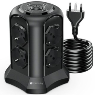 Multipresa da Tavolo a Torretta Salvaspazio 8 Posti Italiana Bipasso / Schuko 2 USB-A e 2 USB-C