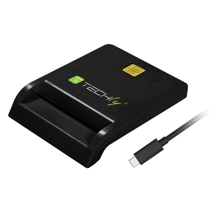 Lettore/Scrittore di Smart Card USB-C Compatto Nero