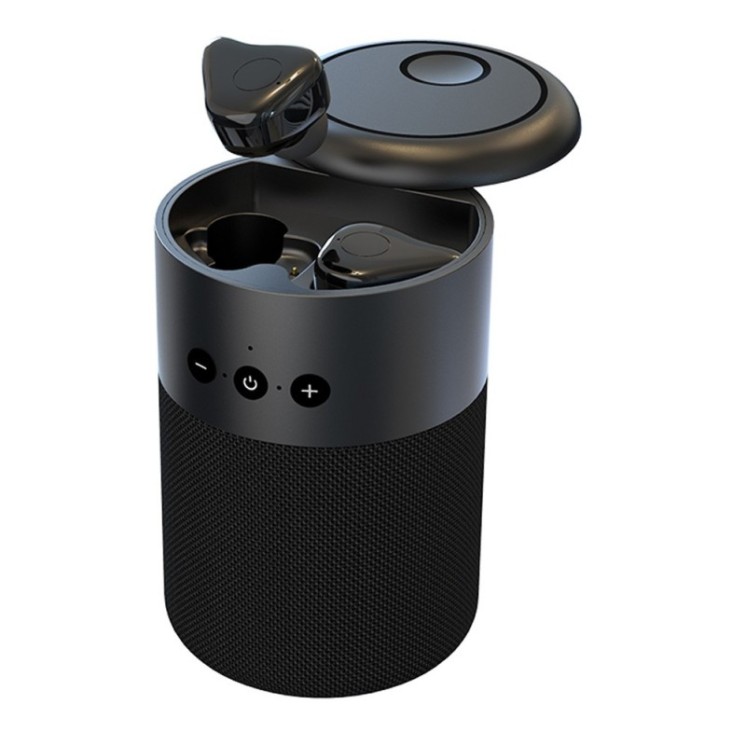 Altoparlante BT v5.1 con Auricolari Wireless e Custodia di Ricarica 2 in 1