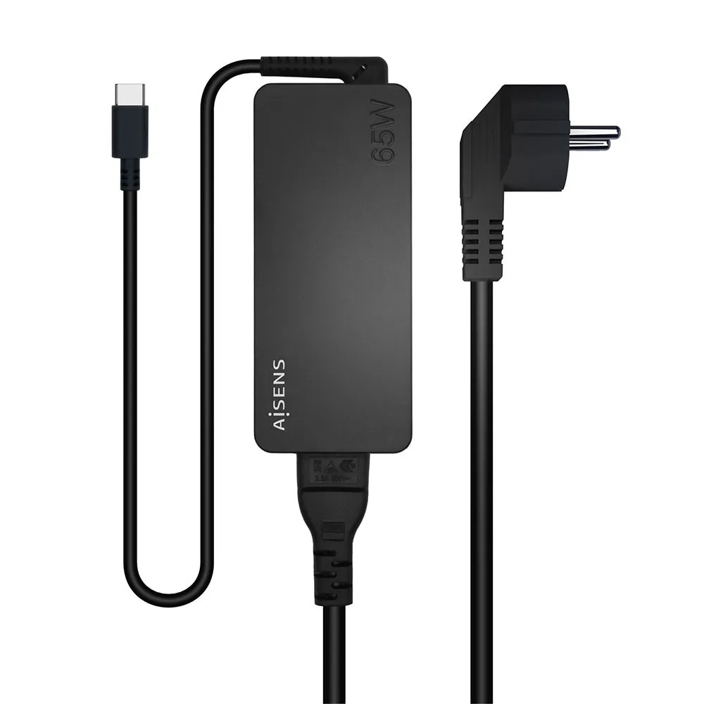 Aisens Caricabatterie per laptop ASCH-1PD65D-BK 65W 1.8 m