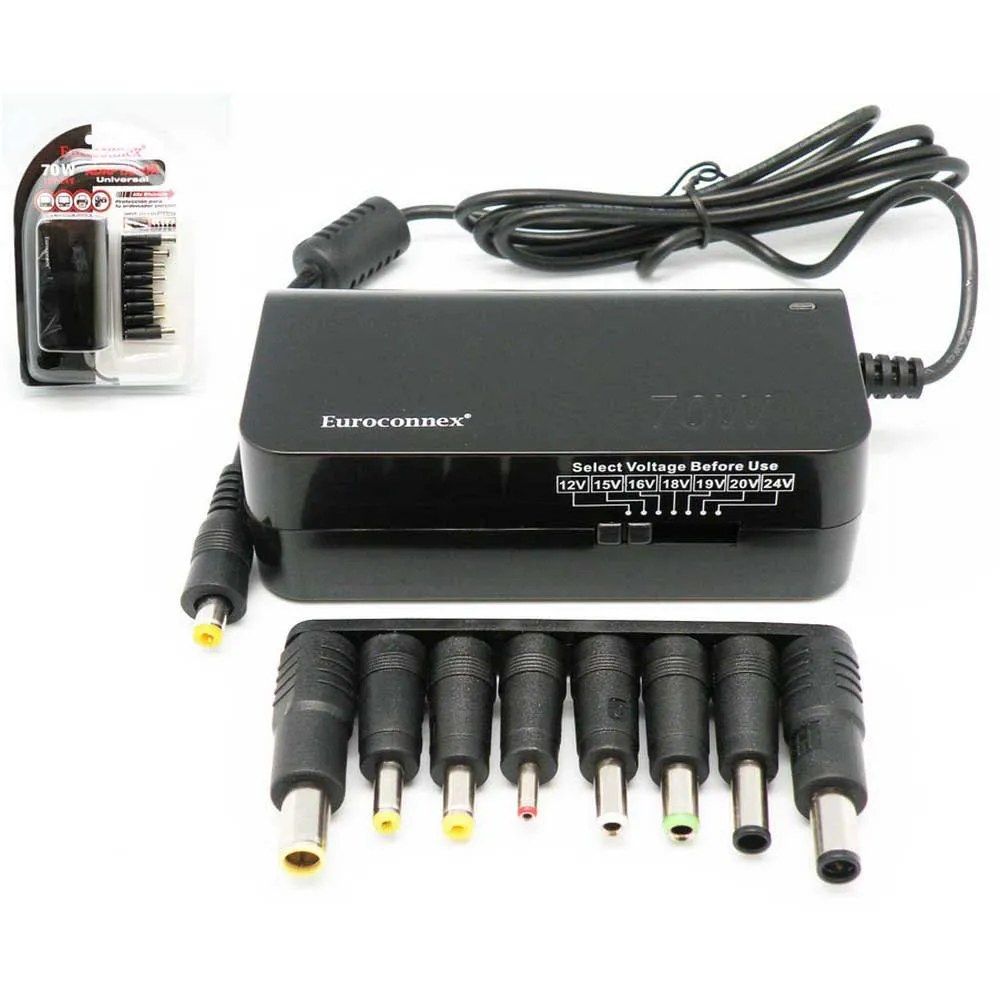 Euroconnex + Connettore per caricabatterie portatile USB 2A 12-24V 70W