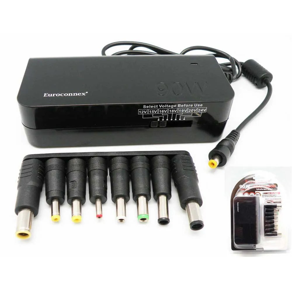 Euroconnex + Connettore Caricabatterie Portatile USB 2A 12-24V 90W