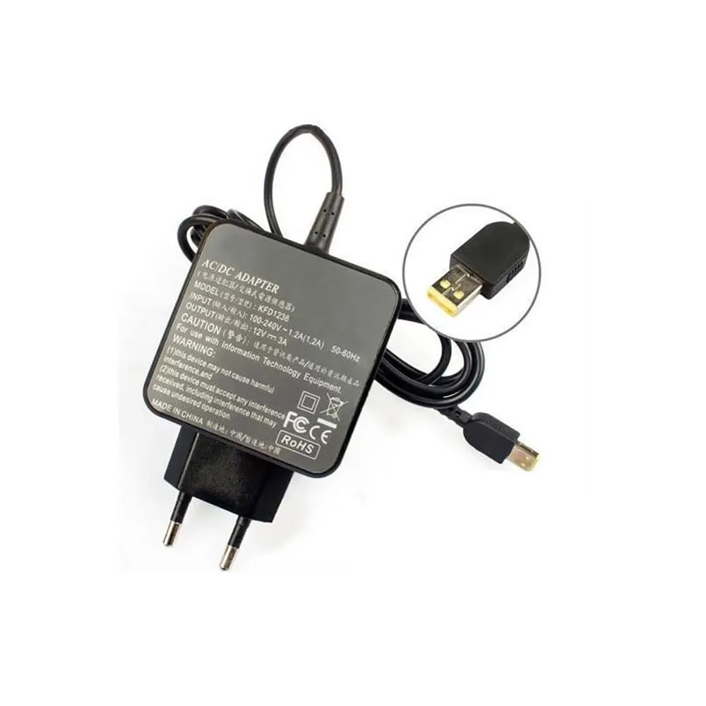 Generico Caricabatterie per laptop Tablet Lenovo 12V 3A Conector Square