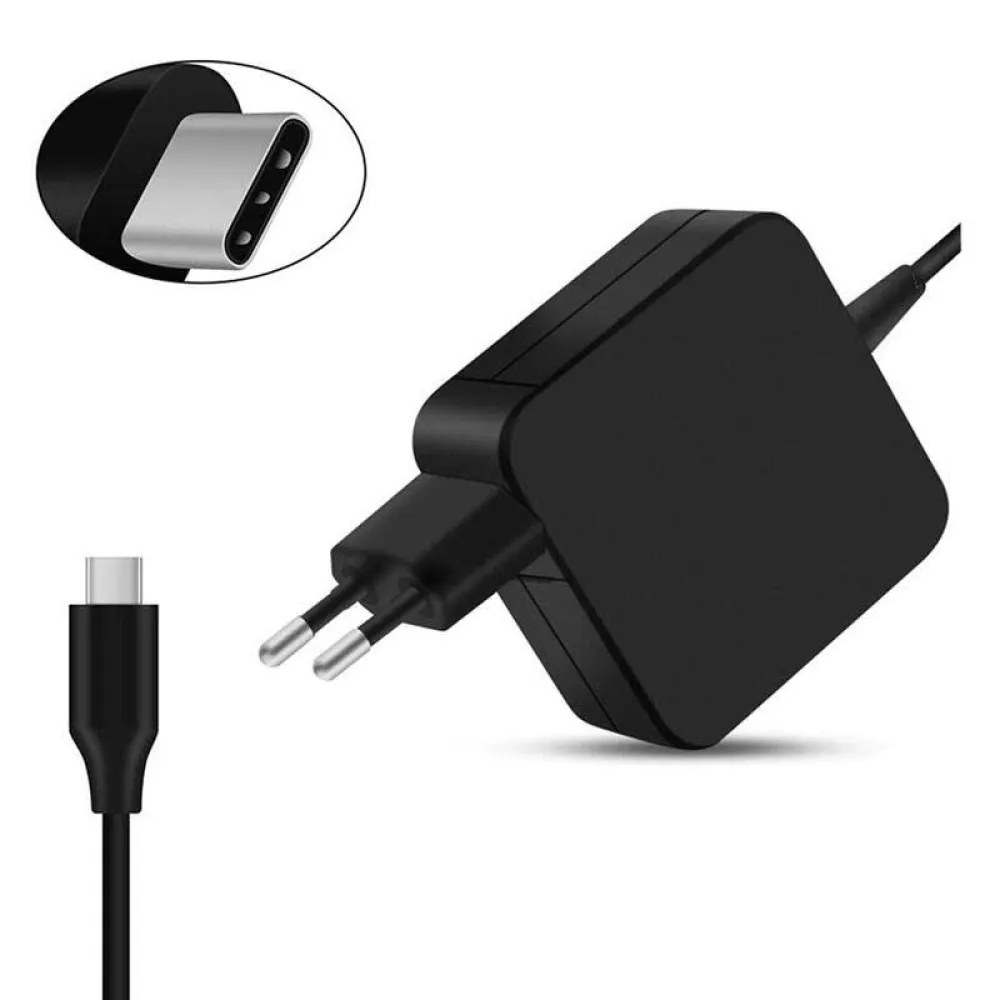Generico Caricabatterie per laptop 65W Usb Tipo C 5V 9V 12V 15V 18V 20Vll/Hp/Asus/Lenovo