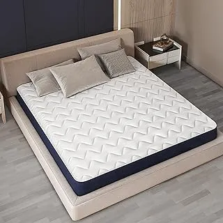 Materasso Matrimoniale Francese 140 x 200 in Waterfoam Ipoallergenico | Altezza 14 cm | Imbottitura in Ovatta e Rivestimento in Tessuto 3D Traspirante, Antiacaro e Antifungino | Realizzato in Italia