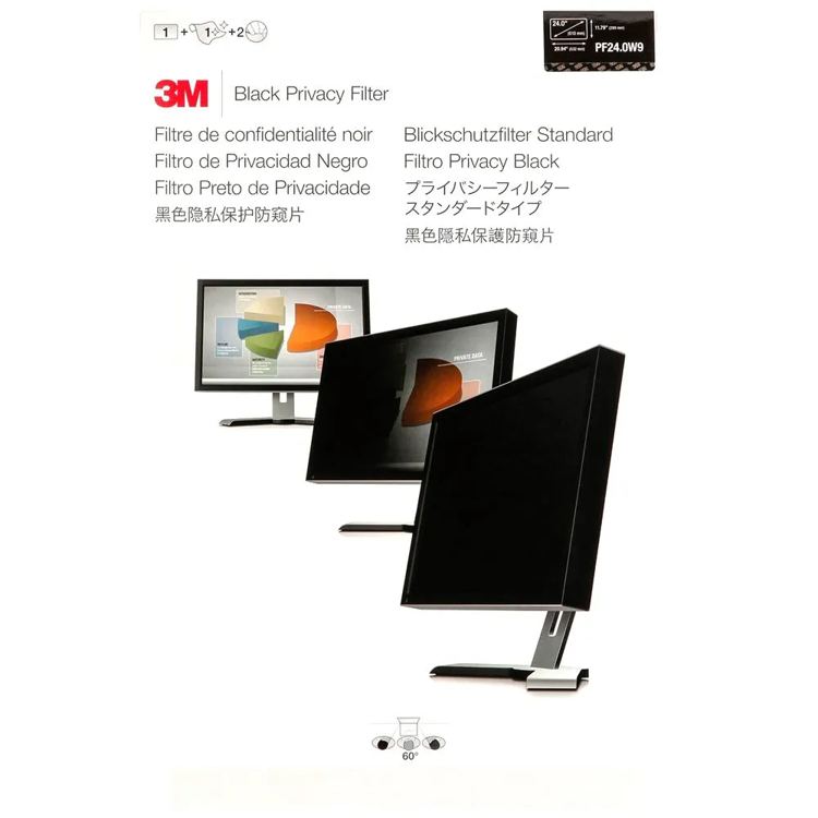 [PPX-137787136] 3M Protettore per schermo PF240W9 Privacy Filter Black 61.0 cm 24.0" 16:9