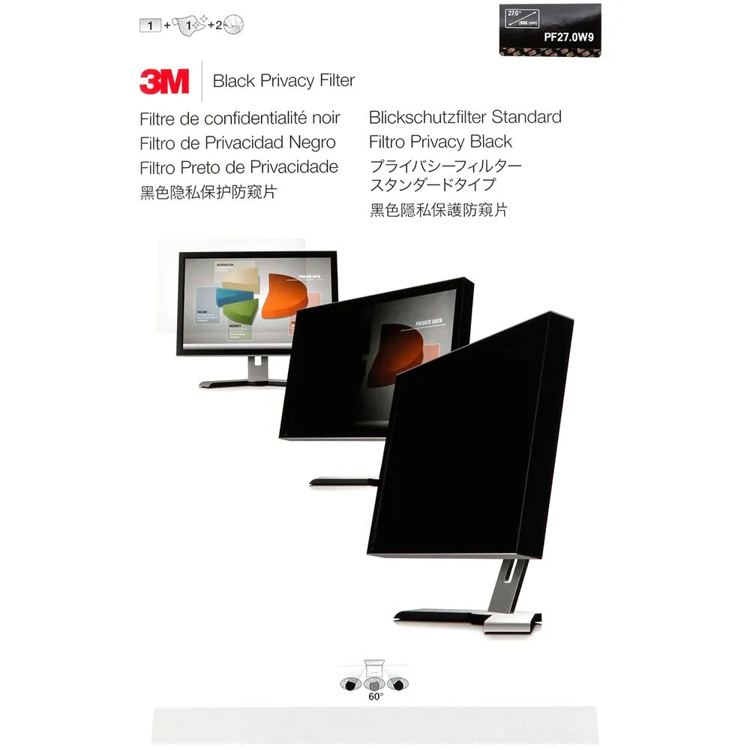 [PPX-137787116] 3M Protettore per schermo PF270W9 Privacy Filter Black 68.6 cm 27.0" 16:9