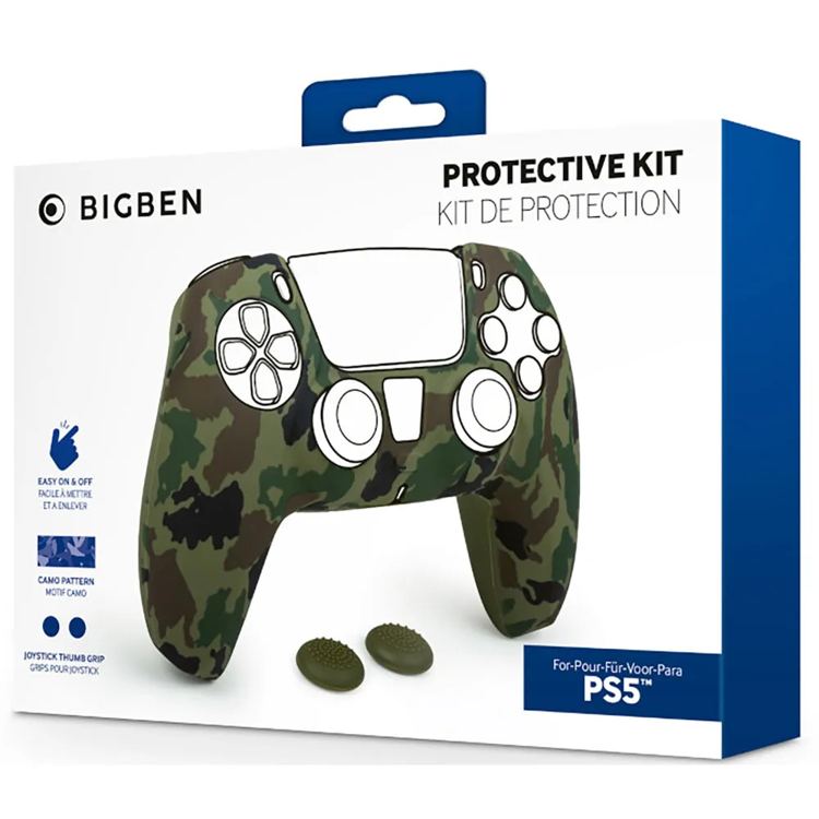 Nacon Kit protettivo in silicone + 2 gommini per levette mimetici