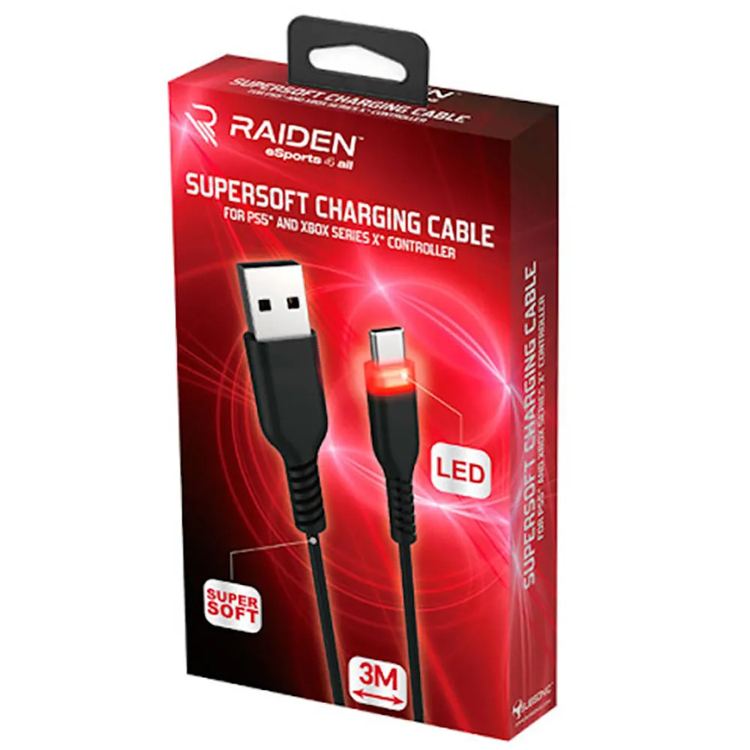 Subsonic Stazione di ricarica per controller PS5 USB C LED 3 m