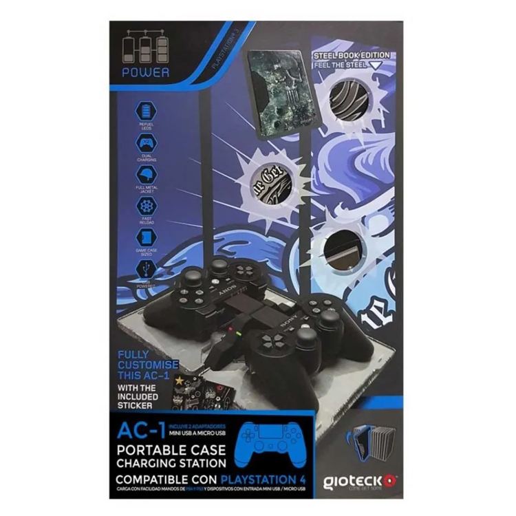 Gioteck Stazione di ricarica Metalica Ammo Clip AC1 per controller PS4