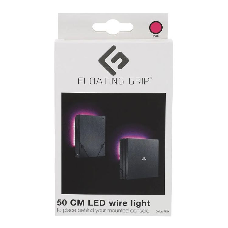 Floating grip Supporto a parete Pink LED wire light-Add on/mount