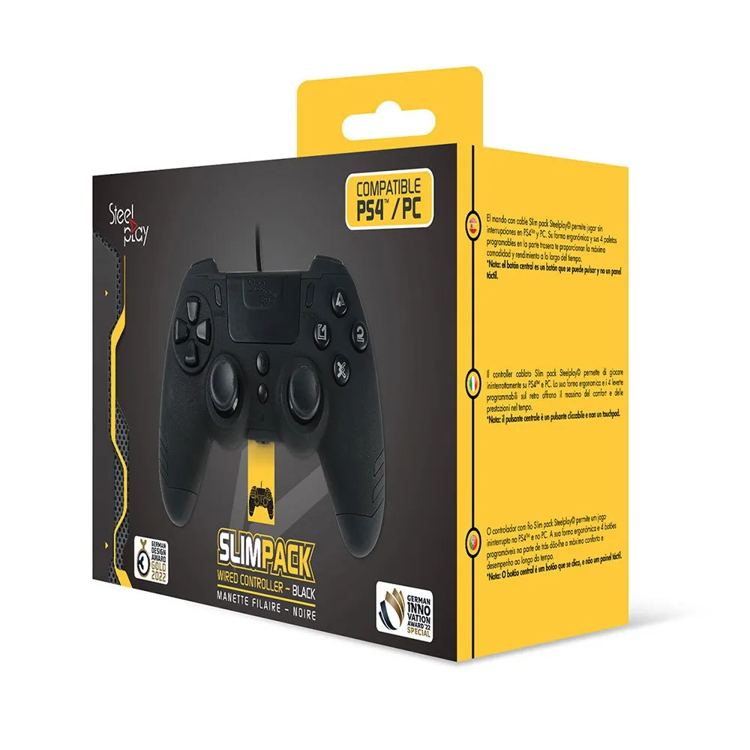 Steelplay Controller per PC/PS4 Slim Pack Ebony