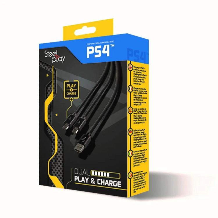 Steelplay Cavo USB-C Dual Play per PS4