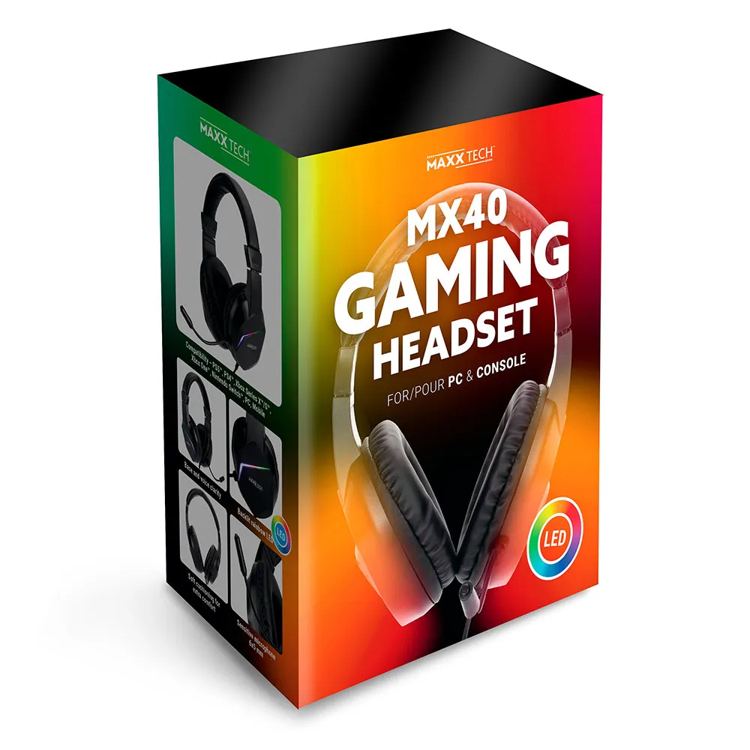 Maxx tech Cuffie gaming MX40 LED