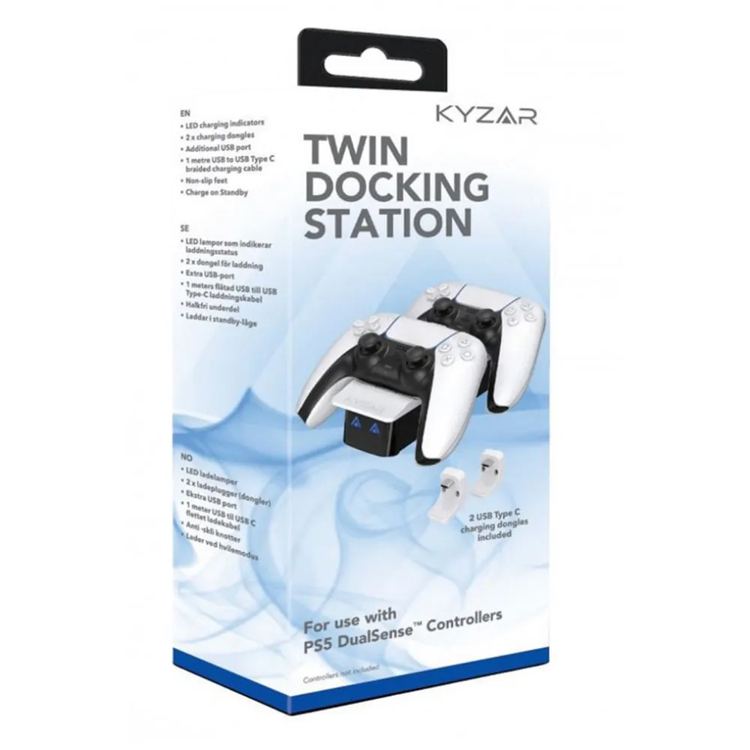 Kyzar Stazione di ricarica per controller PS5 Twin
