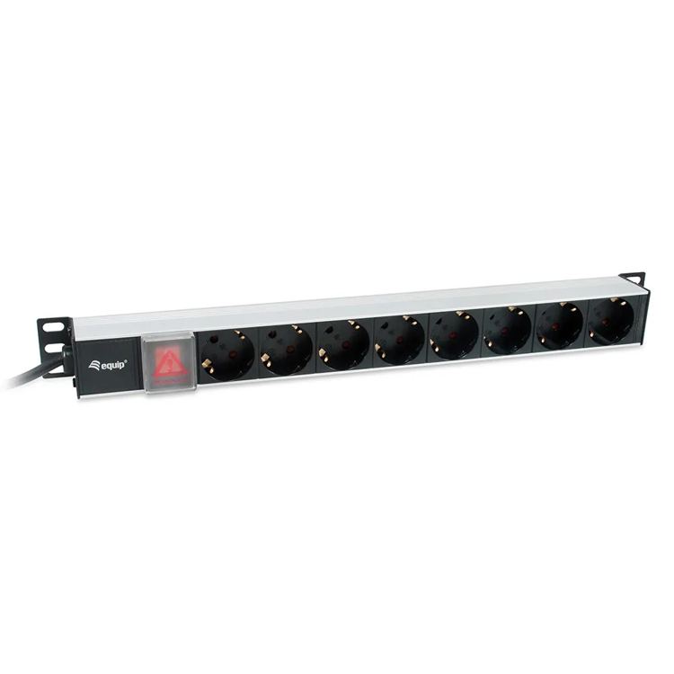 Equip Ciabatta elettrica 19 pollici 1U per rack a 8 vie