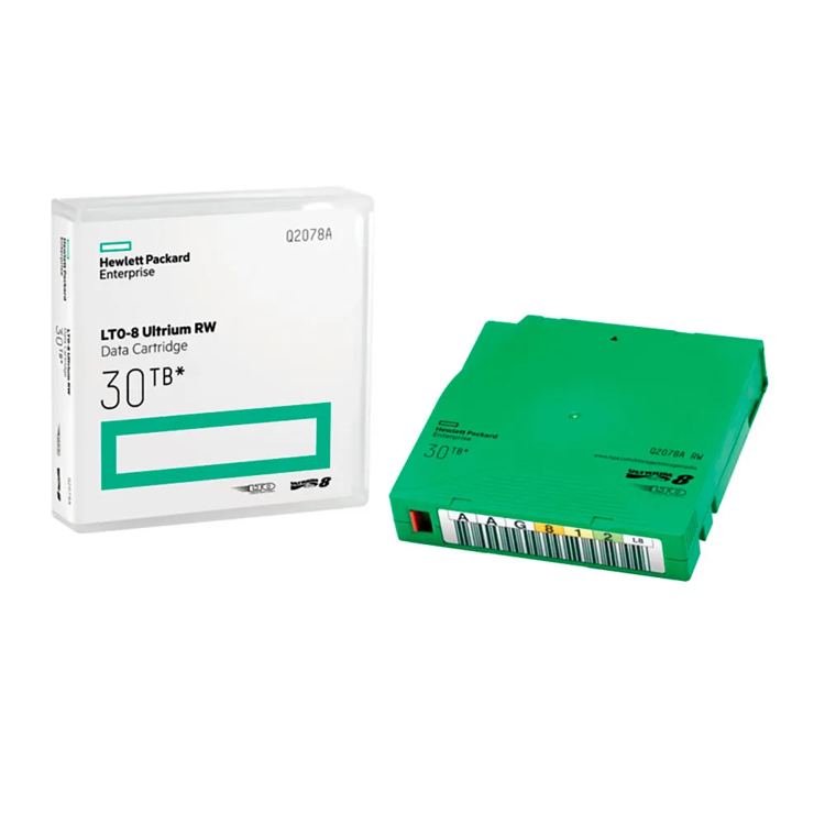 Hpe Cartucce dati LTO-8 Ultrium 30TB RW Pacchetto libreria Senza custodie