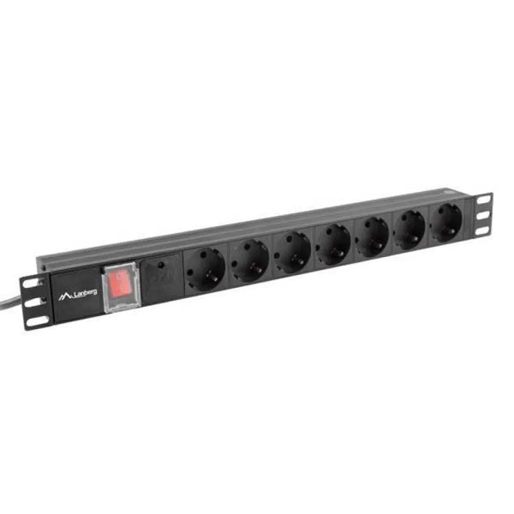 Lanberg Ciabatta di alimentazione per rack PDU-07F-0200-IEC-BK 1U 7 prese Ciabatta di alimentazione per rack 8 prese