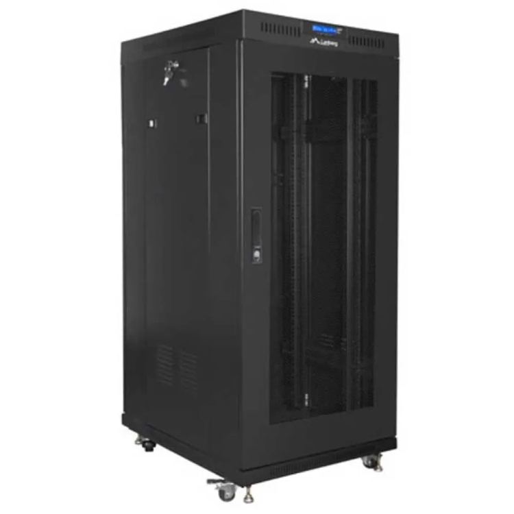 Lanberg Armadio rack FF01-6827-23BL 19" 27U 600X800 Flat Pack Mesh LCD