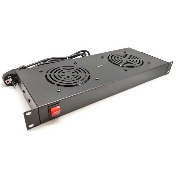 Euroconnex Vassoio ventola 0021 1U 19" montato su rack