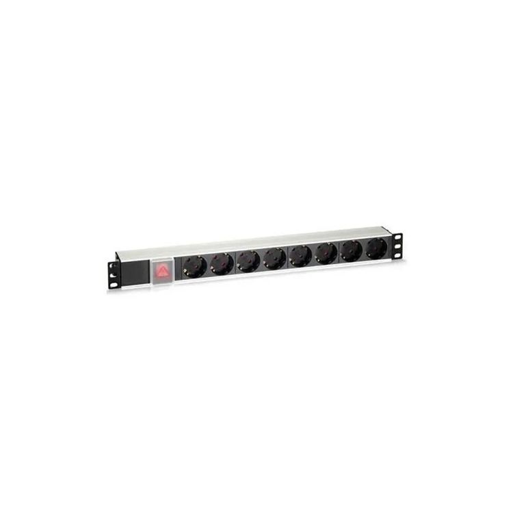 Cromad Unità di distribuzione dell´alimentazione Rack 19" 1U 8 Schukos