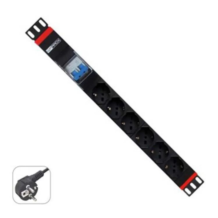 Wp rack Ciabatta elettrica per rack WPN-PDU-G02-06 6 prese Ciabatta elettrica per rack 8 prese