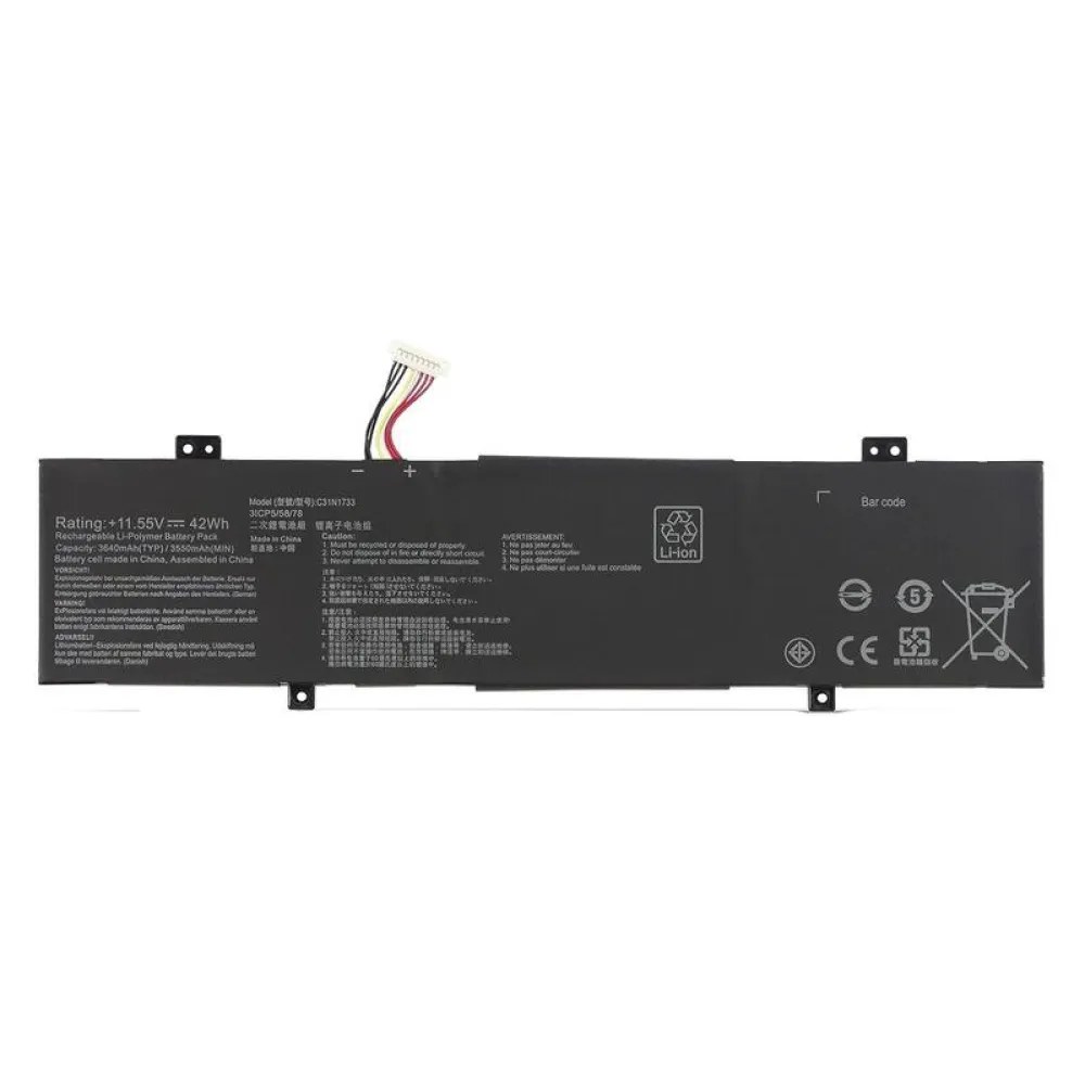 Generico Batteria di ricambio per laptop Asus Vivobook Flip 14 Tp412U Tp412Ua Tp412Fa C31N1733