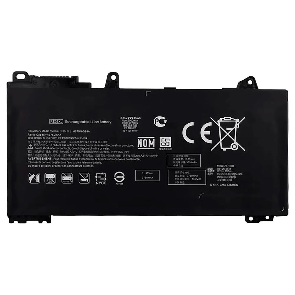 Generico Batteria di ricambio per laptop Probook 430 440 450 445 455 455r g6 re03xl hstnn ub7r hstnn ob1c