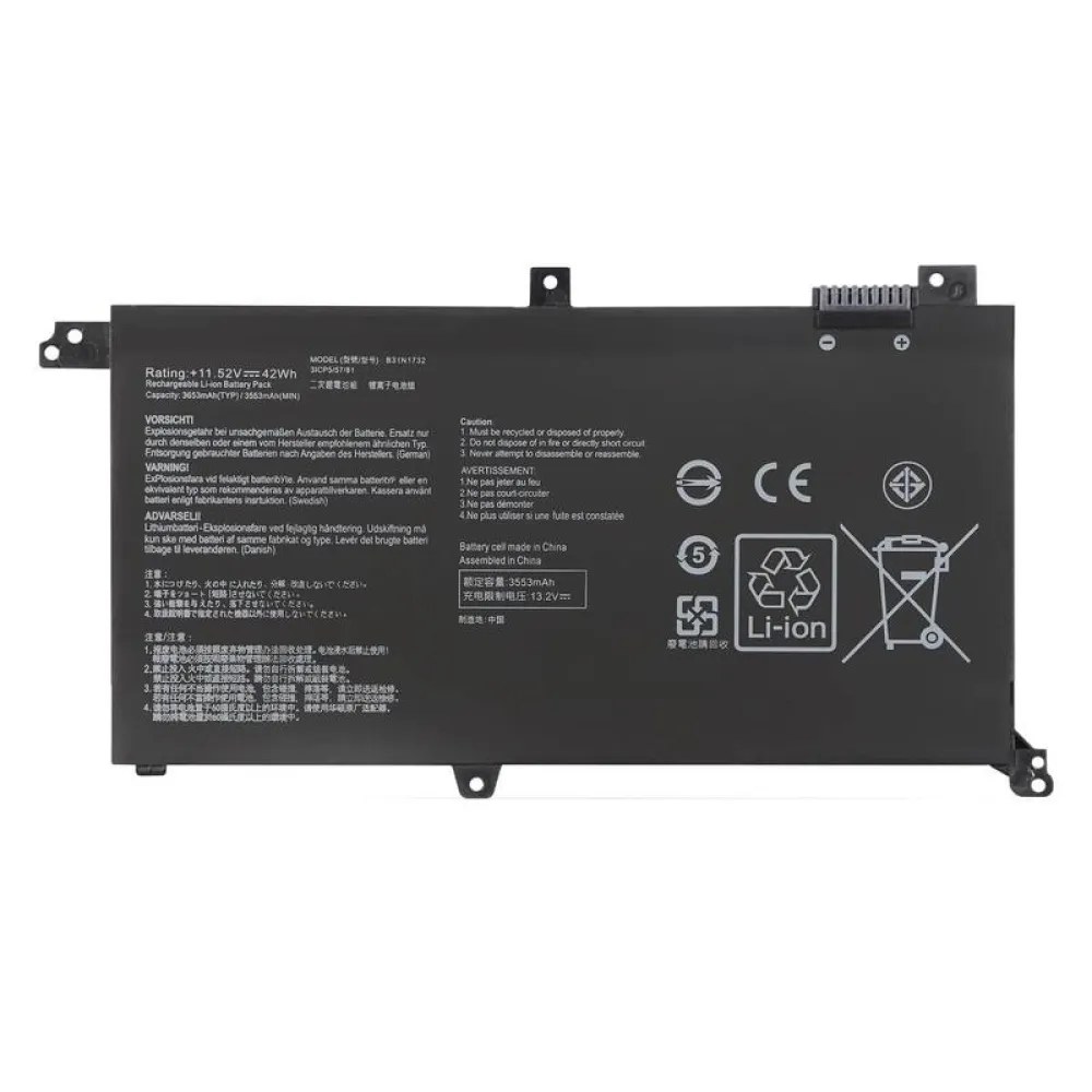 Generico Batteria di ricambio per laptop Asus Vivobook S14 S430Fa S430Fn S430Ua B31N1732 B31Bi9H