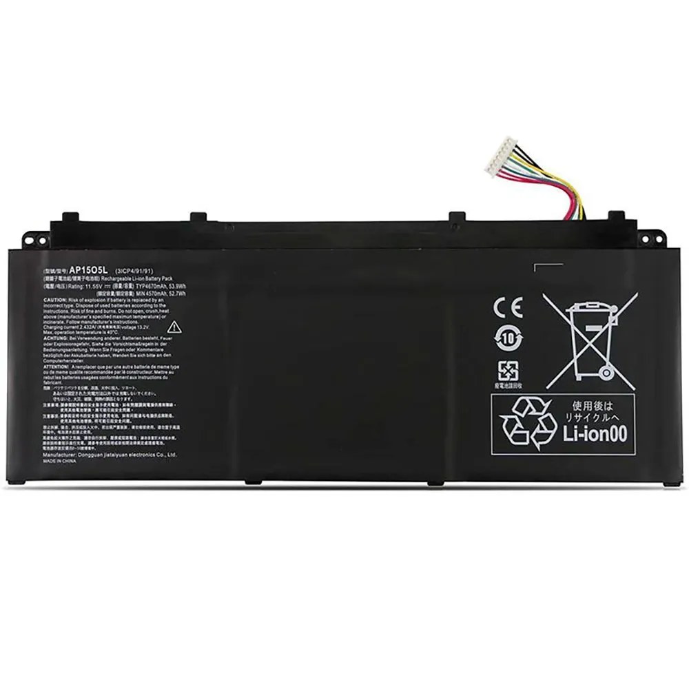 Generico Batteria di ricambio per laptop Acer Aspire S13 S5-371 S5-371-52Jr S5-371-56Ve Ap15O5L