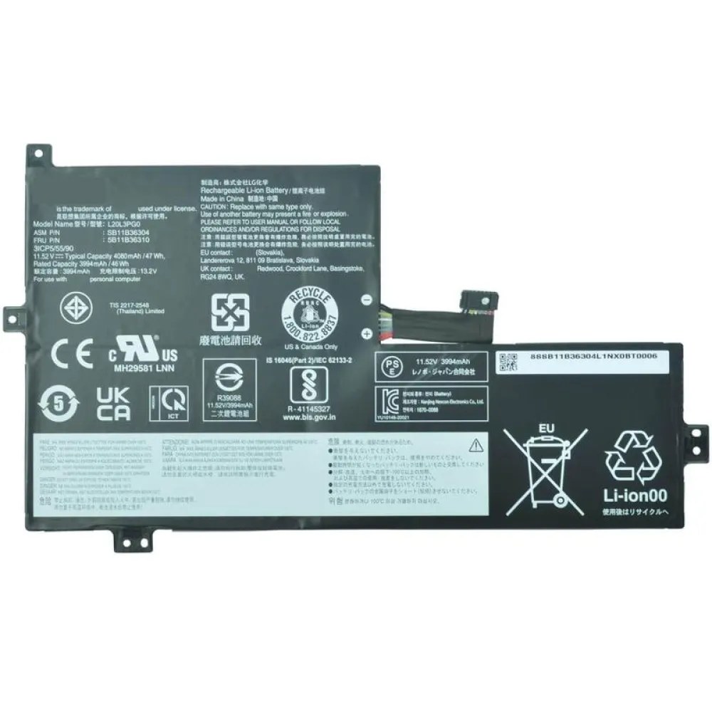 [PPX-141913068] Generico Batteria di ricambio per laptop Lenovo 300E Chromebook Gen 3 L20L3Pg0 11.52V 47Wh
