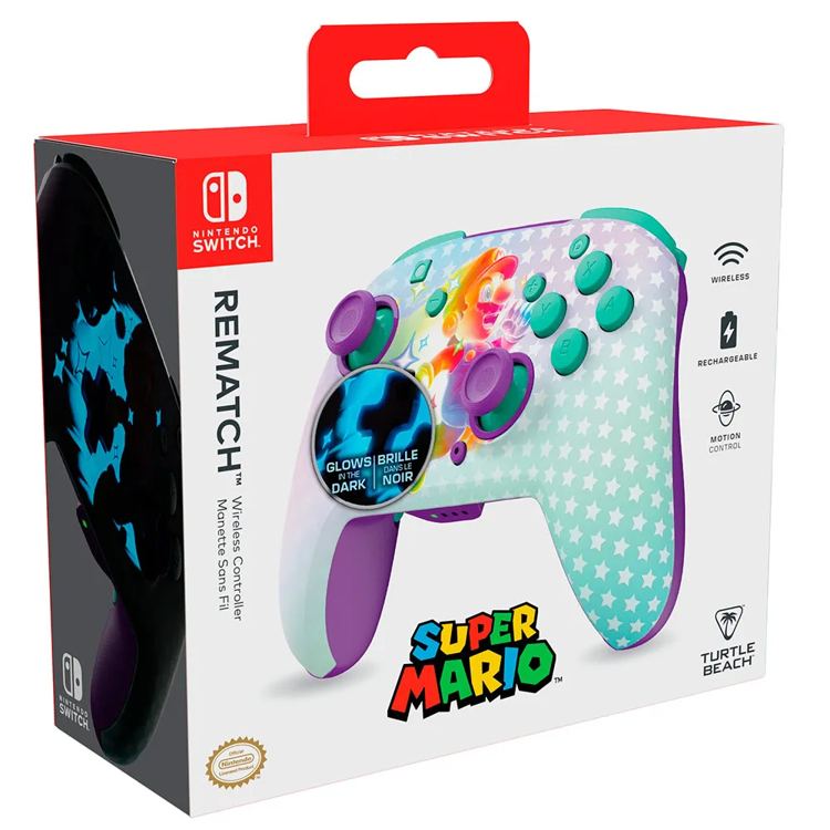 Turtle beach Controller Wireless Rematch Incredibile Mario Nintendo Switch Si Illumina al Buio