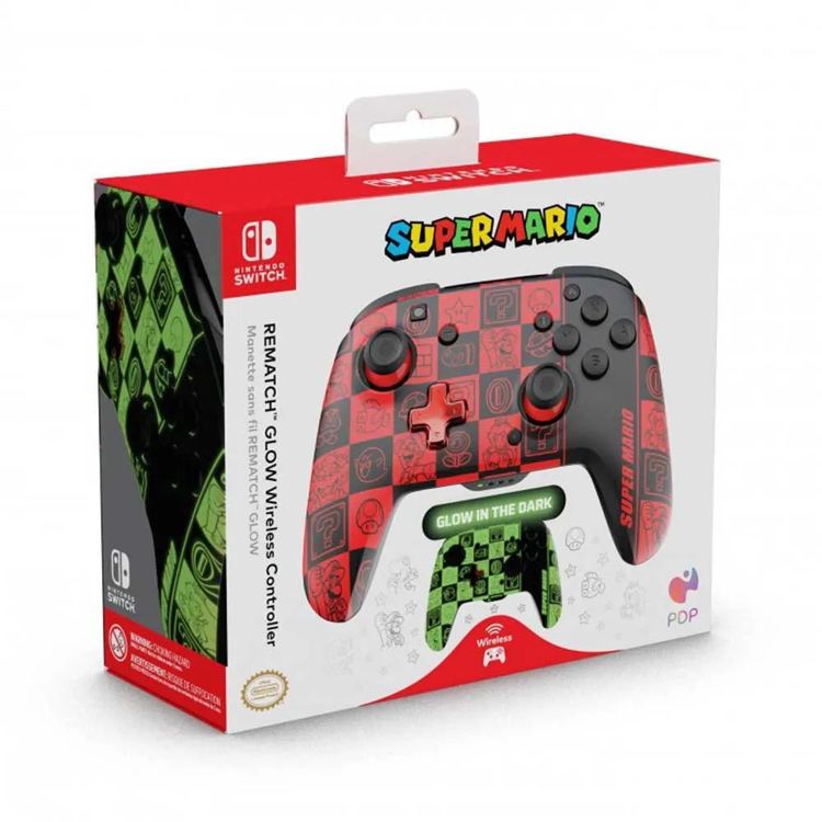 PDP Controller per Nintendo Switch Rematch Glow Super Icon