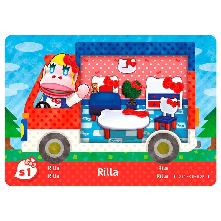 Nintendo Pacchetto di 6 carte Animal Crossing New Leaf/Sanrio Animal Crossing