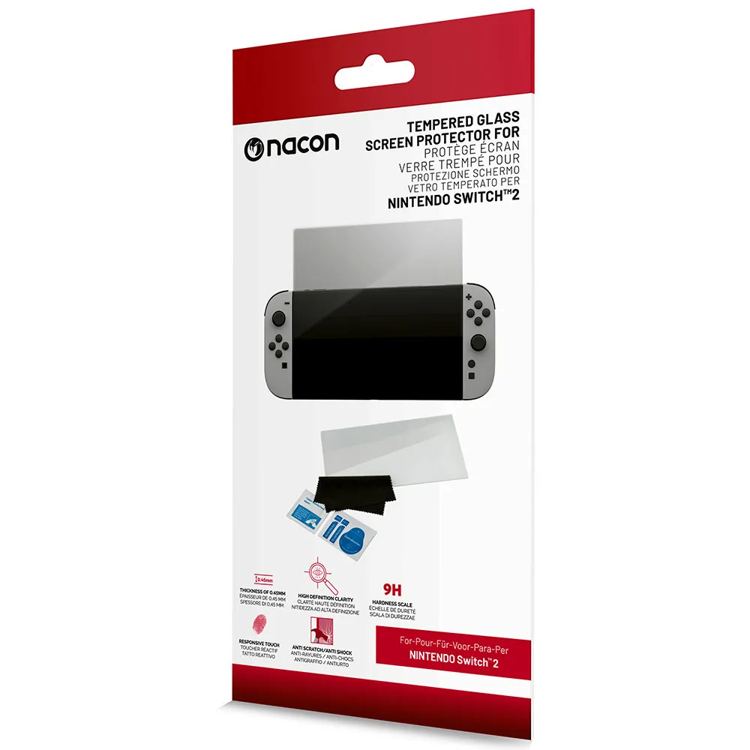 Nacon Pellicola protettiva schermo per Nintendo Switch Tempered Glass Switch 2