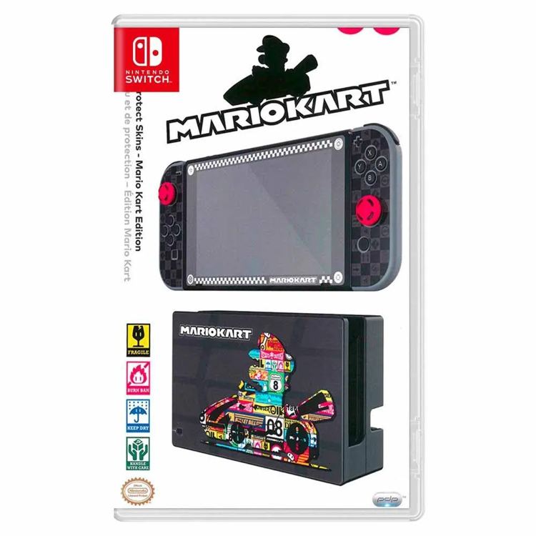 PDP Protettore e adesivi Mario Kart Edition Switch