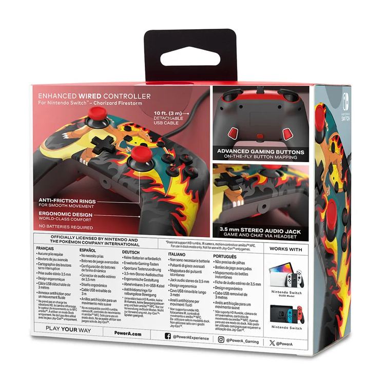 [PPX-142034312] Powera Controller per Nintendo Switch Charizard Firestorm