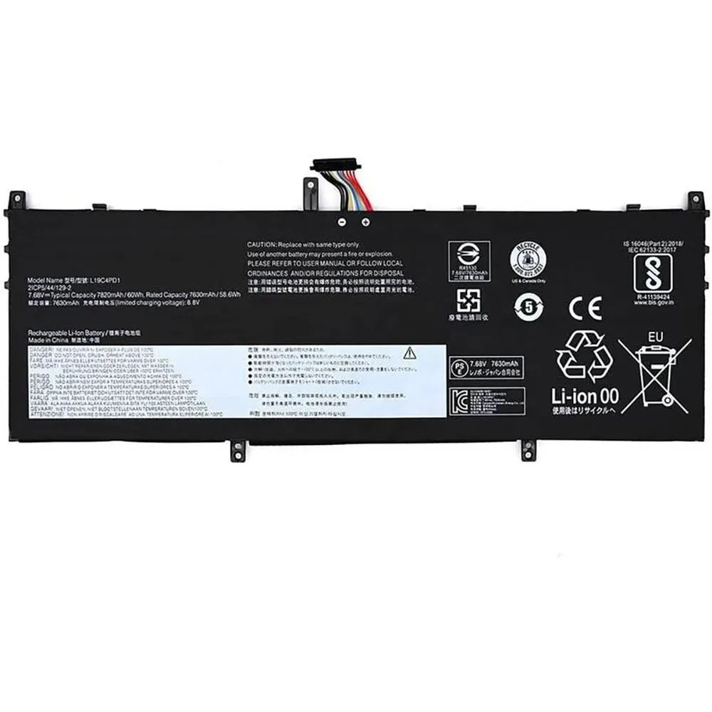 Generico Batteria di ricambio per laptop Lenovo Yoga C640 13 C640 13 Iml L19C4Pd1 L19M4Pd1 L19L4Pd1