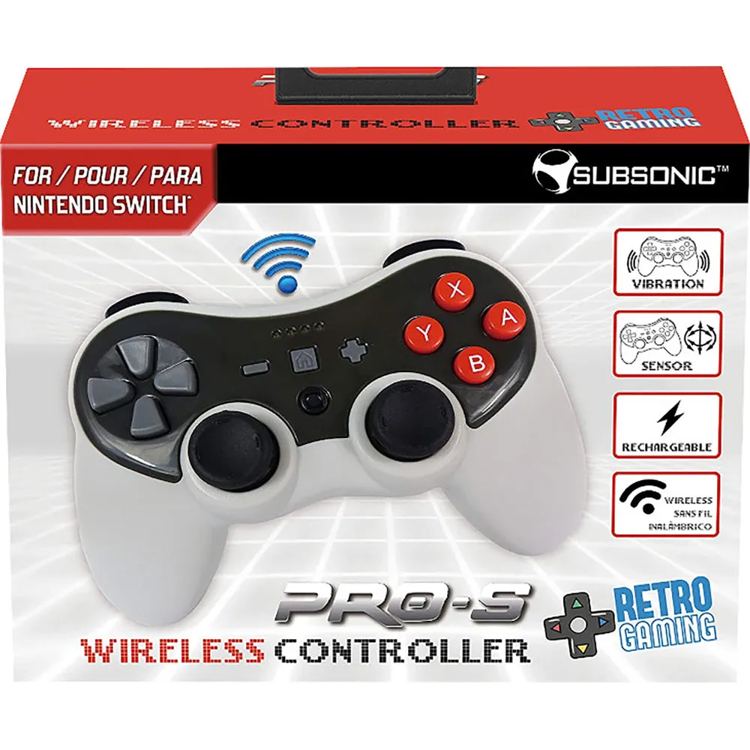 Subsonic Gamepad wireless per Nintendo Switch Pro-S Retro NES