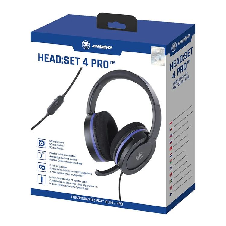 Snakebyte Cuffie da gioco Pro Set 4